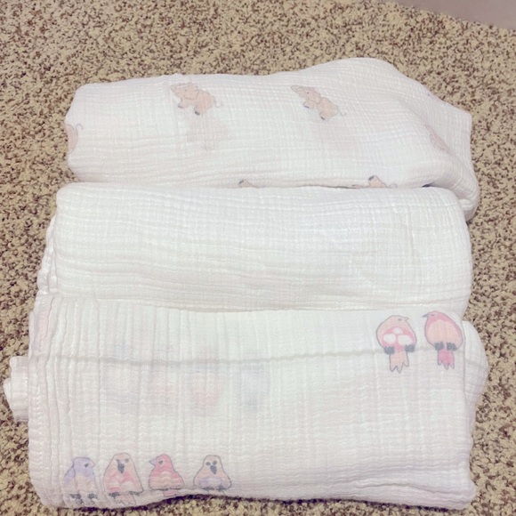 Aden + Anais muslin blankets swaddles 3 pack - Picture 1 of 2